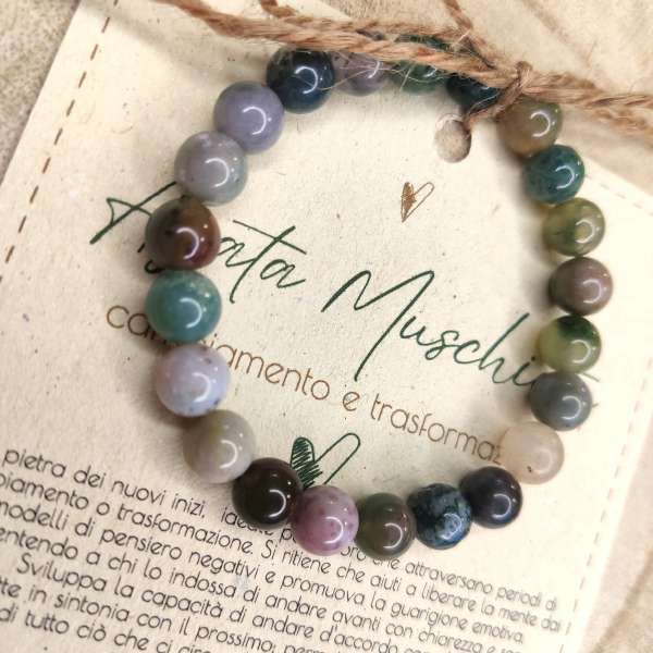 Bracciale Agata Muschiata Naturale